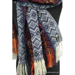 Scarf black zigzag, collection: Lana de Alpaca