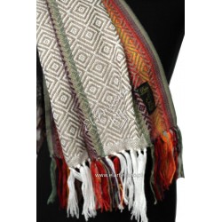 Scarf khaki strips, collection: Lana de Alpaca