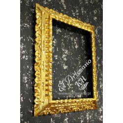 lustro w złotej ramie, 
złota ramka 30x40cm, 
złota rama do obrazu,
rama rzeźbiona,
rama glamour,
stylowa rama