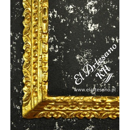 lustro w złotej ramie, 
złota ramka 30x40cm, 
złota rama do obrazu,
rama rzeźbiona,
rama glamour,
stylowa rama