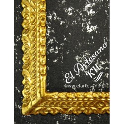 Picture frame, mirror, hand-carved, gilded, dimension:...