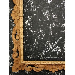 Picture frame, mirror, hand-carved, openwork, natural,...