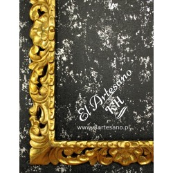 Picture frame, mirror, hand-carved, openwork, gilded,...