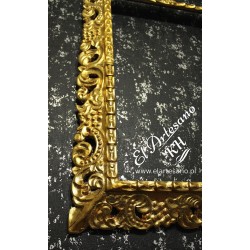 Picture frame, mirror, hand-carved, openwork, gilded,...
