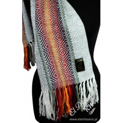 Scarf gray strips, collection: Lana de Alpaca