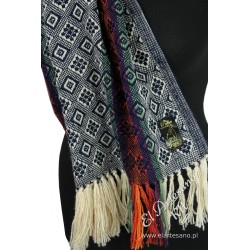 Scarf navy blue strips, collection: Lana de Alpaca