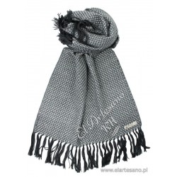 Chal, bufanda, gris diamantes, colección: Lana de Alpaca