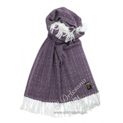 Chal, bufanda cyclamen diamantes, colección: Lana de Alpaca