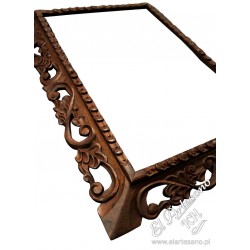 Picture frame, mirror, hand-carved, openwork, brown,...