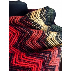 Scarf multicolored zigzag, collection: Lana de Alpaca