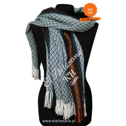Duży, elegancki, modny, oryginalny, szal, szaliczek damski, szal, szalik z alpaki, wielokolorowy