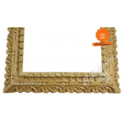 copy of Picture frame, mirror, hand-carved, natural,...