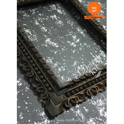copy of Picture frame, mirror, hand-carved, black,...